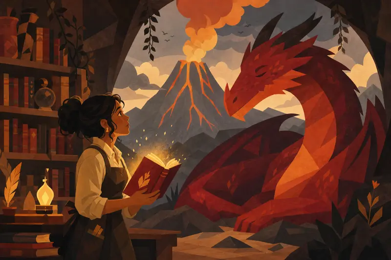 Cover illustration for The Dragon Who Couldn't Sleep, A2 Spanish story