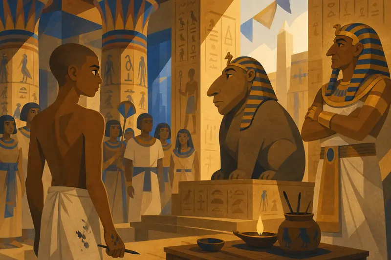 Cover illustration for The Pharaoh's Laugh, A2 Spanish story