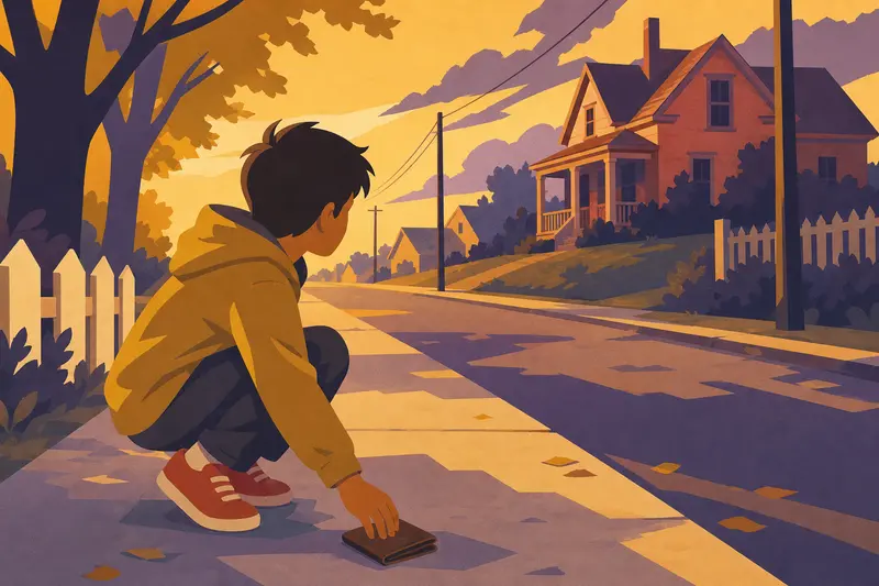 Cover illustration for The Woman at the End of the Street, A2 Spanish story