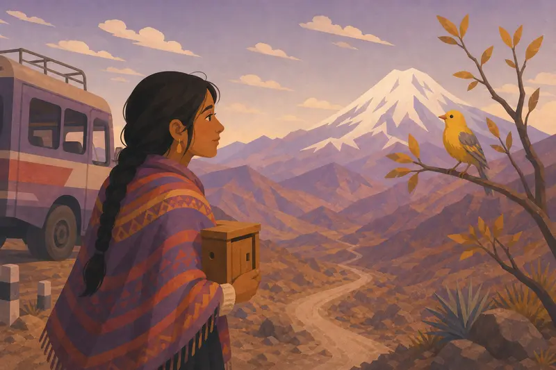 Cover illustration for The Sky Has No Door, A0 Spanish story