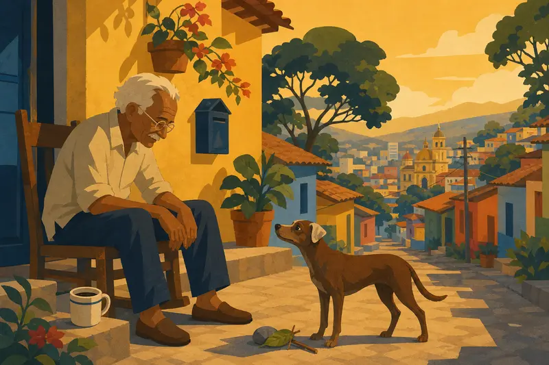 Cover illustration for A Stone, a Leaf, a Stick, A0 Spanish story