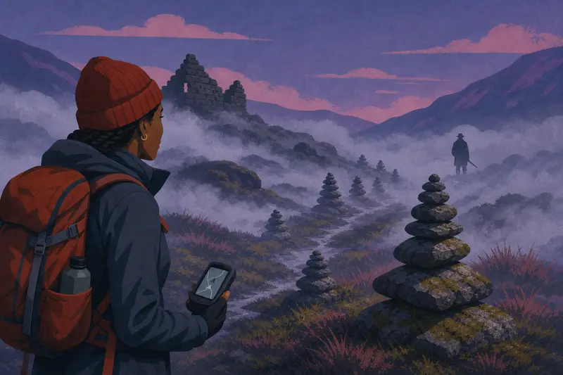 Cover illustration for The One Who Moves the Stones, B1 Spanish story