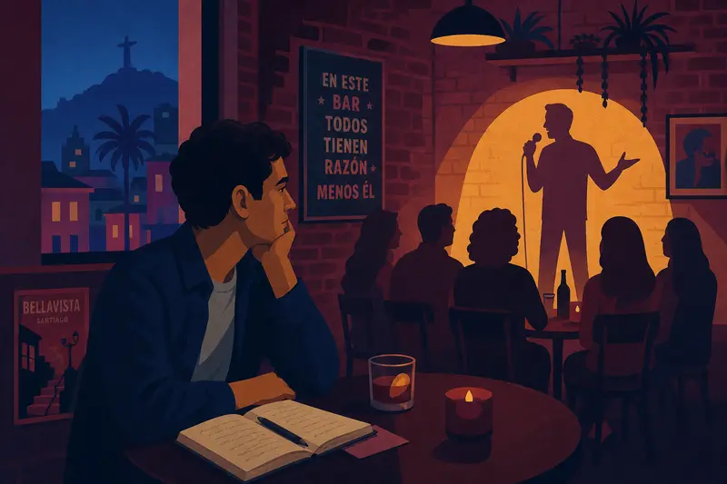 Cover illustration for The Punchline, C1 Spanish story