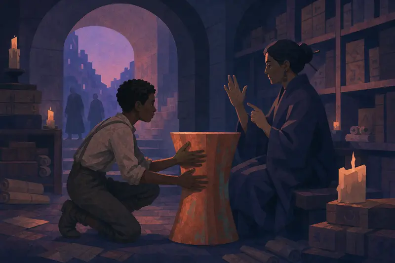 Cover illustration for What the Hands Break, C1 Spanish story