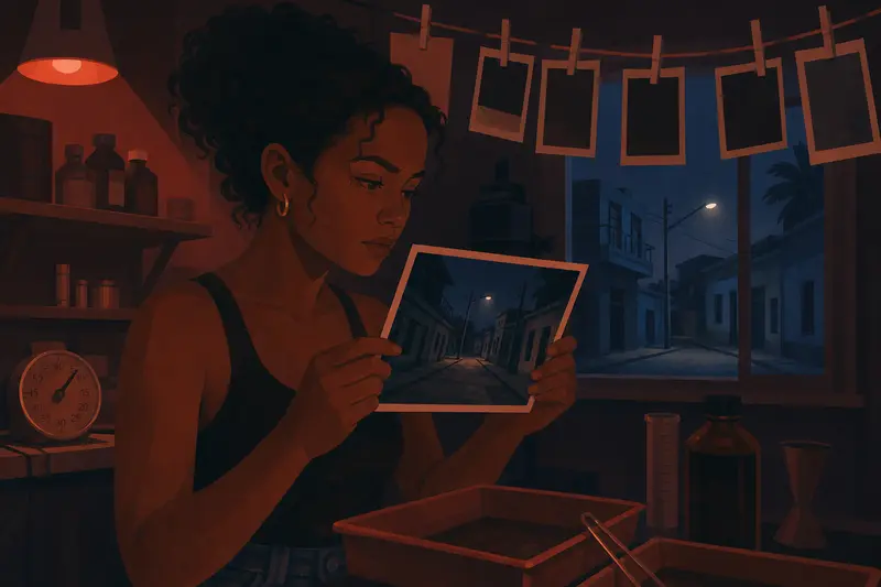 Cover illustration for Photo Number Nine, B1 Spanish story