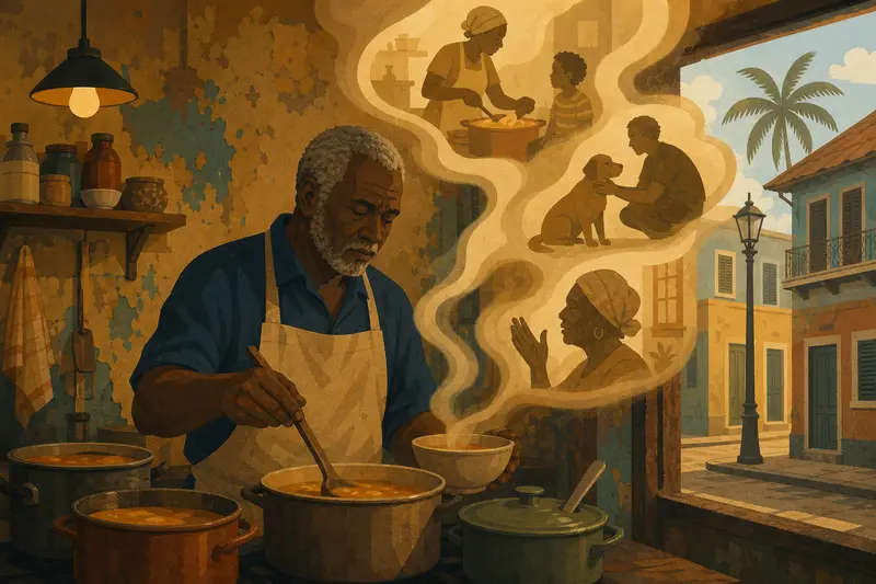 Cover illustration for The Soup That Remembers, A1 Spanish story