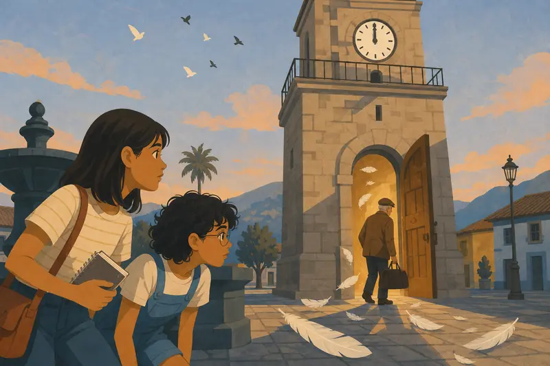 Cover illustration for White Feathers at the Door, A1 Spanish story