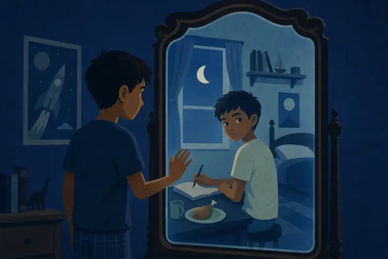 Cover illustration for The Boy on the Other Side, A2 Spanish story