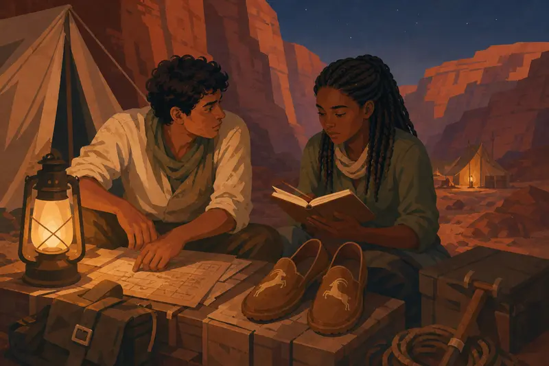 Cover illustration for Seven Cracks in the Leather, B1 Spanish story