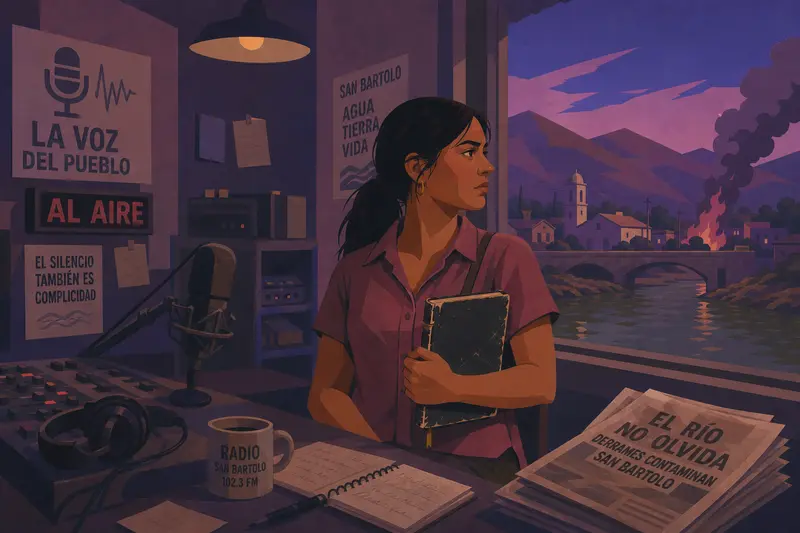 Cover illustration for Water Against Blood, B1 Spanish story
