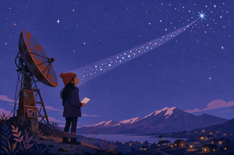 Cover illustration for A Letter Made of Light, A1 Spanish story