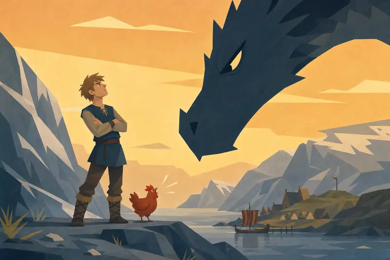Cover illustration for Erik's Dragon, A1 Spanish story
