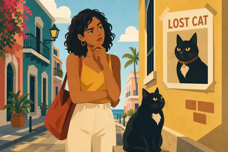 Cover illustration for The Cat Who Wore a Tuxedo, B2 Spanish story