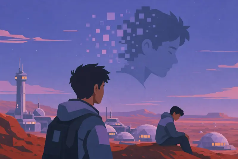 Cover illustration for The Last Clear Thought, C1 Spanish story