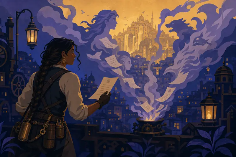 Cover illustration for The Petition of Smoke, C2 Spanish story