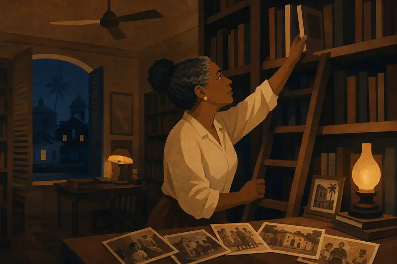 Cover illustration for The House in the Photographs, A0 Spanish story