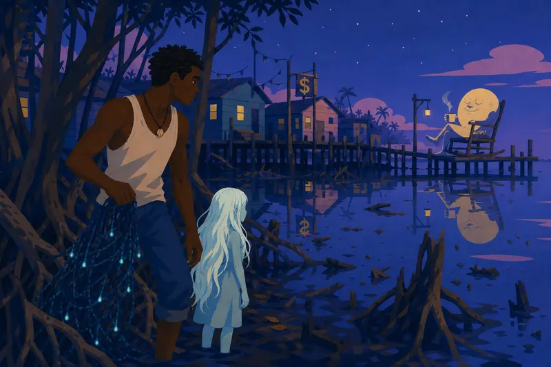 Cover illustration for A Sea Without Breath, B1 Spanish story