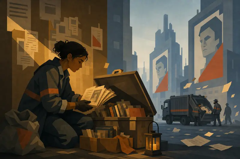 Cover illustration for The Paper Keeper, B2 Spanish story