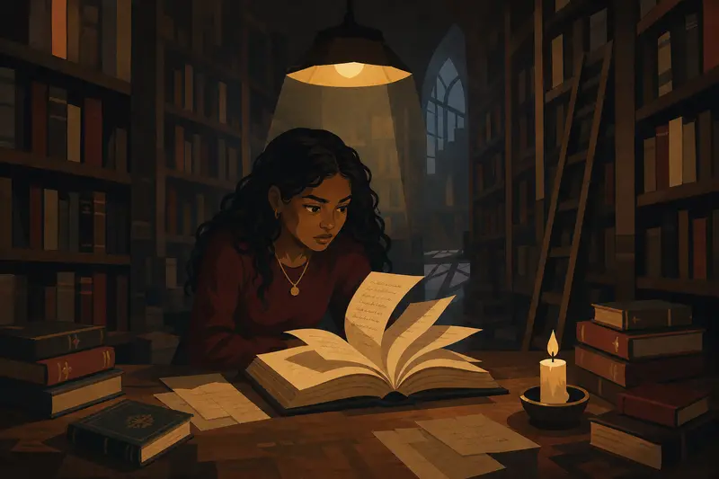 Cover illustration for The Pages That Know Your Name, A0 Spanish story