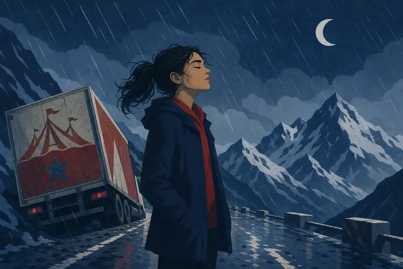 Cover illustration for The Girl Who Climbed with Her Eyes Closed, B2 Spanish story