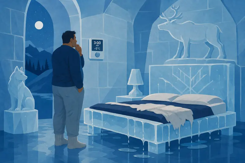 Cover illustration for The Man Who Melted His Bed, A2 Spanish story