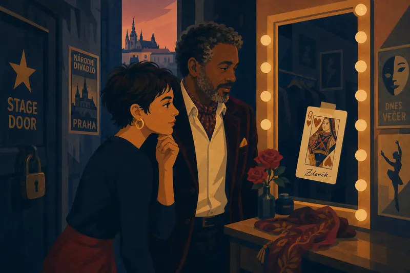 Cover illustration for Three Words on the Mirror, A2 Spanish story