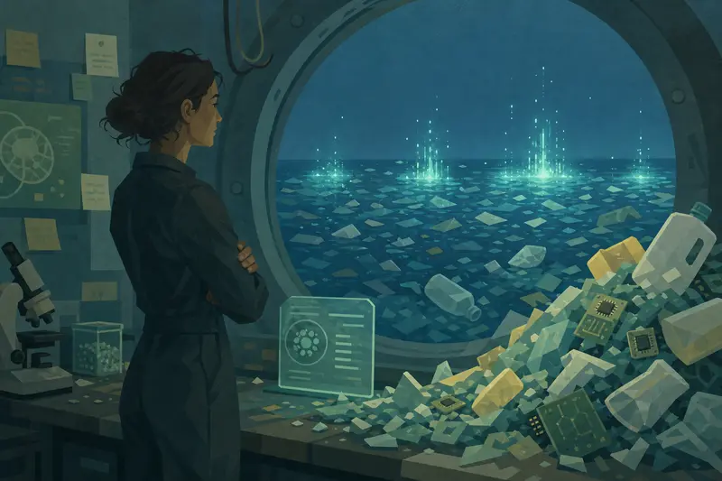Cover illustration for The Nation of Waste, B2 Spanish story