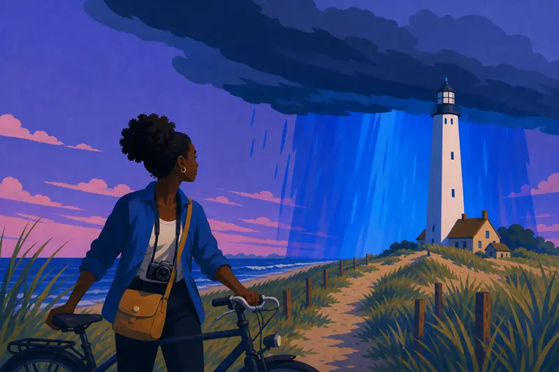 Cover illustration for The Lighthouse of the Sky, A2 Spanish story
