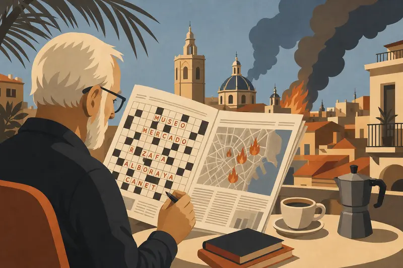 Cover illustration for The Sunday Grid, C1 Spanish story