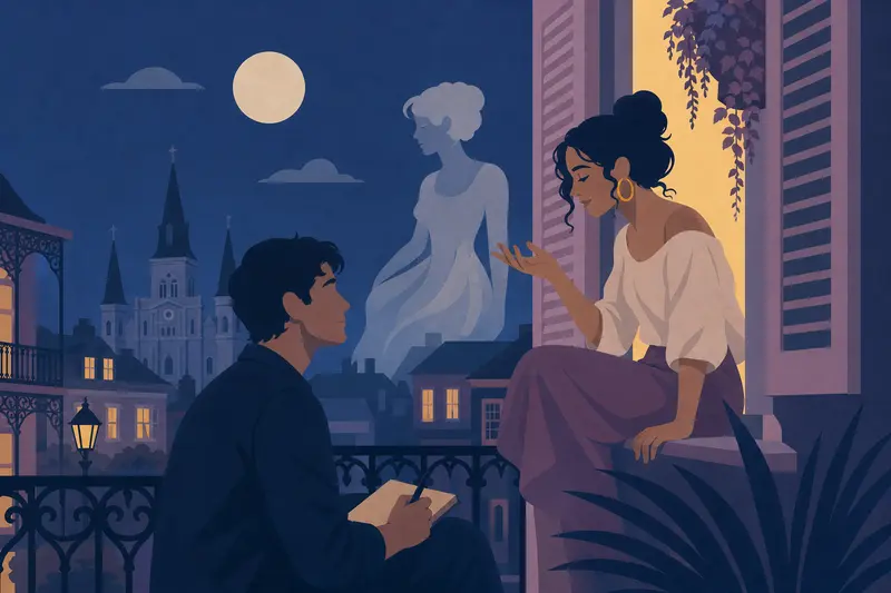 Cover illustration for The Ghosts He Didn't Believe In, B2 Spanish story