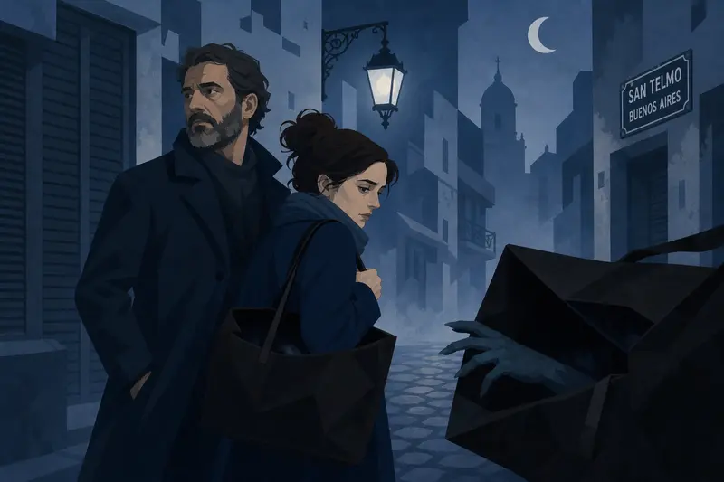Cover illustration for One Night a Year, A0 Spanish story