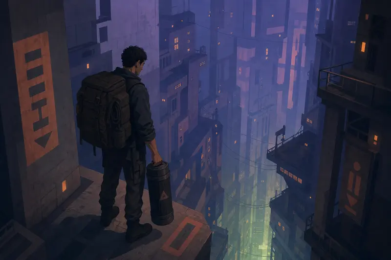 Cover illustration for The Last Descent, C1 Spanish story