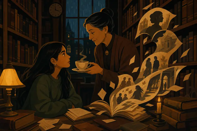 Cover illustration for The Library Never Forgets, A1 Spanish story