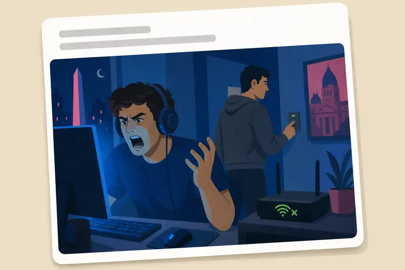Cover illustration for AITJ for yelling at my roommate after he turned off the Wi-Fi?, A1 Spanish story