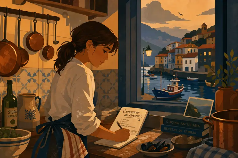 Cover illustration for Behind the Kitchen Door, B1 Spanish story