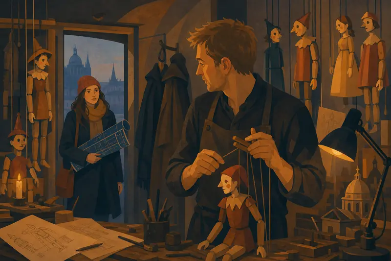 Cover illustration for The Strings Between Us, B2 Spanish story