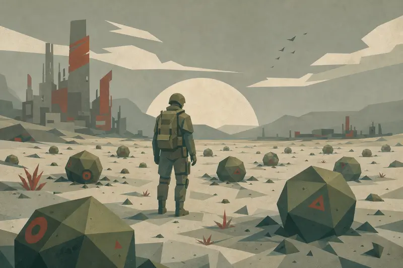 Cover illustration for The Field of Every Possible Death, C2 Spanish story
