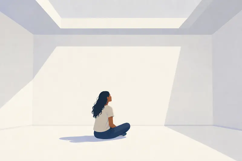 Cover illustration for The Room That Thinks Tomorrow, B1 Spanish story