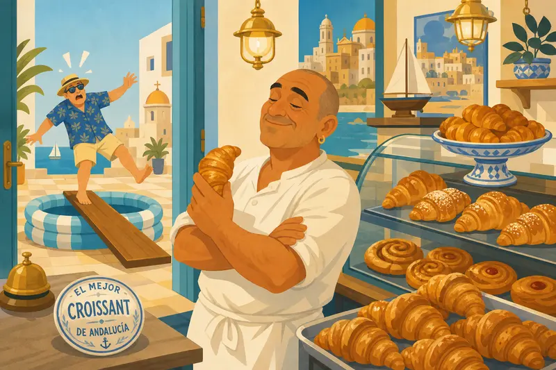 Cover illustration for Walk the Plank for a Croissant, B2 Spanish story