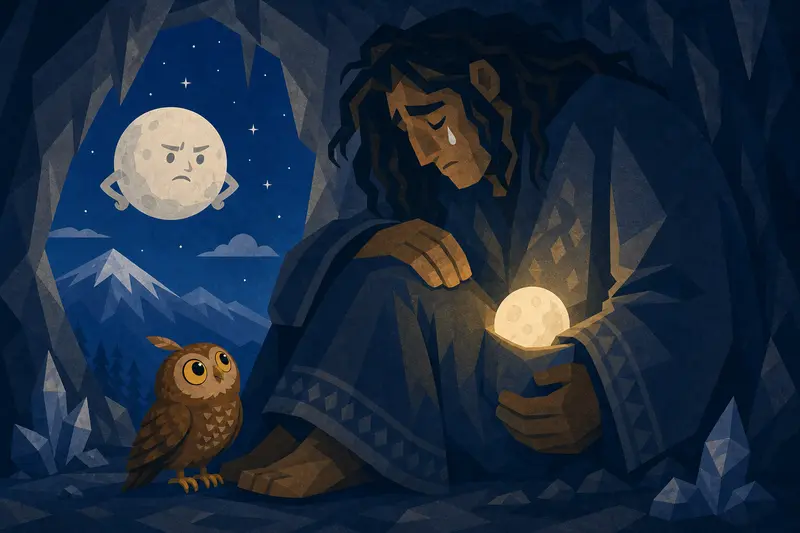 Cover illustration for The Giant's Tears, A2 Spanish story