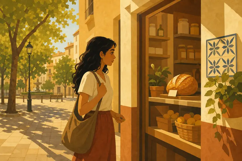 Cover illustration for Her Own Bread, A0 Spanish story