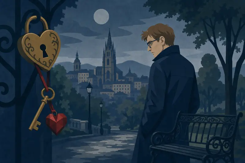 Cover illustration for The Locksmith's Heart, C1 Spanish story