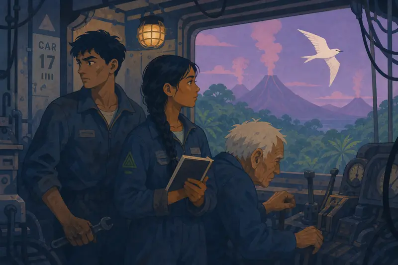 Cover illustration for The Painted Glass, B1 Spanish story