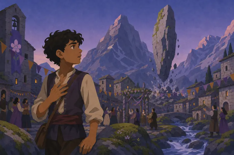 Cover illustration for A Heartbeat Under the Mountain, B1 Spanish story