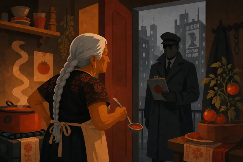 Cover illustration for Soup for the Inspector, B2 Spanish story