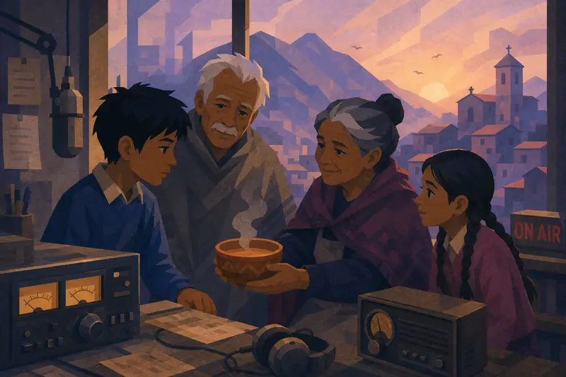 Cover illustration for The First Joke, A1 Spanish story