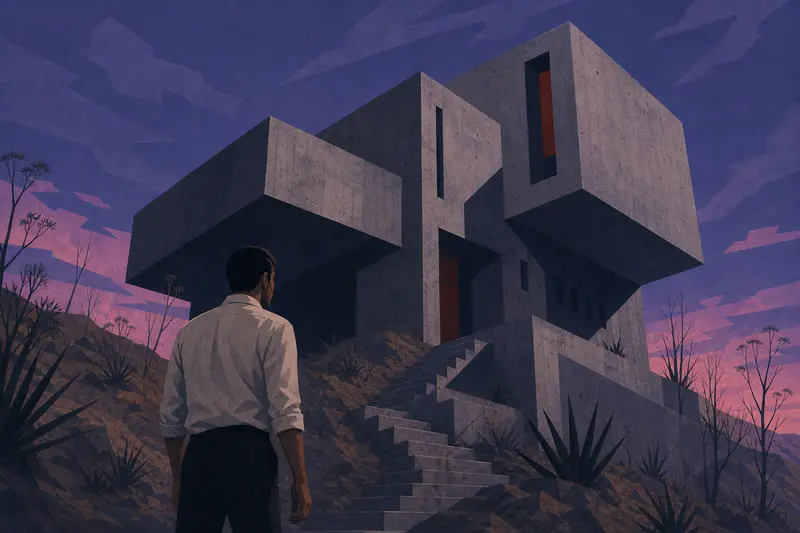 Cover illustration for The House That Hungers, C1 Spanish story
