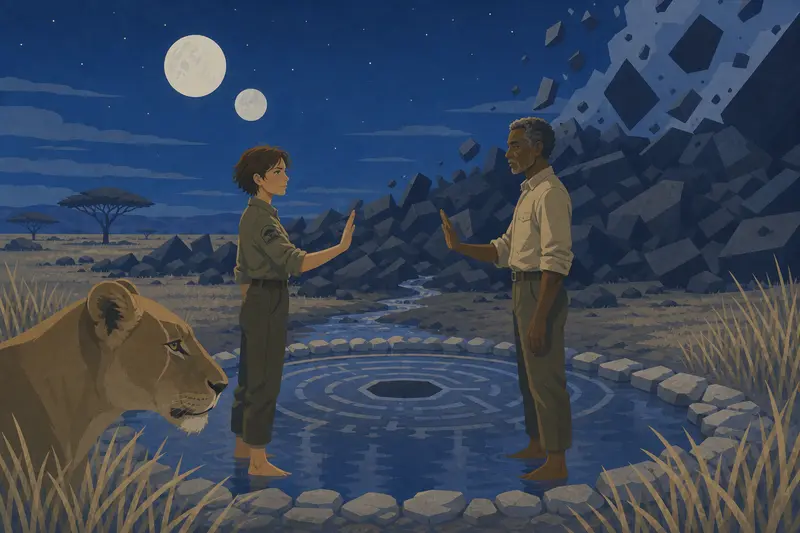 Cover illustration for Mirror Hands, B1 Spanish story