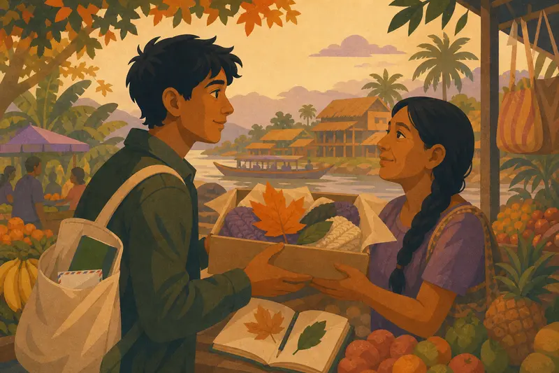 Cover illustration for Two Leaves, Two Homes, A0 Spanish story