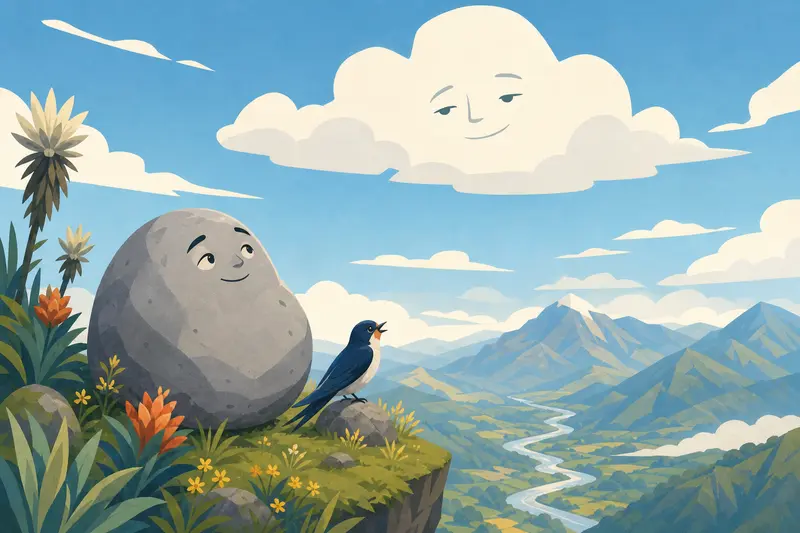 Cover illustration for The Cloud's Secret, A1 Spanish story